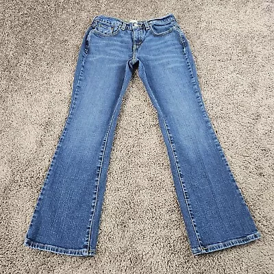 Levis 515 Jeans Womens 4 Boot Cut Mid Rise Dark Wash Denim Stretch 28x29 • $24.98