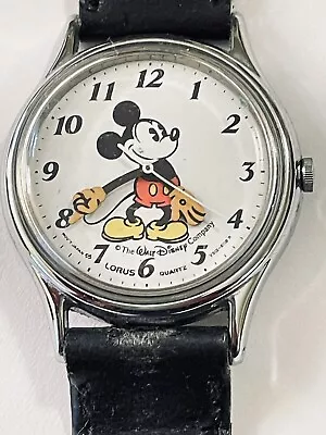 Disney Mickey Mouse Wristwatch Lorus Dial W Moveable Hands Needs Battery & Band • $0.99