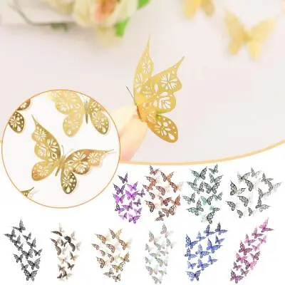 $3.52 • Buy 12x 3D Butterfly Wall Stickers Art Decals Home Room Decoration