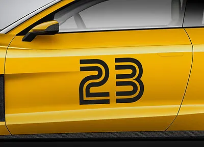 RACE NUMBERS Retro 17. Custom Car Vinyl Door Sticker. Track Trails Transfer. • £4.95