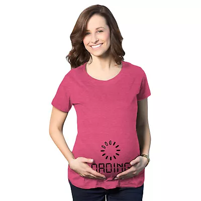 Maternity Baby Loading Shirt Humor Funny Pregnancy Shirt Cute Internet Tee • $9.50