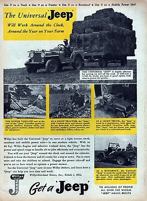 $15.49 • Buy 1946 Jeep CJ-2A Universal Original Print Ad