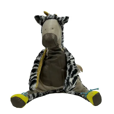MOULIN ROTY ZouZou Zebra Plush France Shimmer Le Roly Bazar Stuffed Animal Toy • $119.99