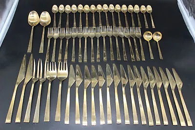 58 Piece Set Bac Gold Tone/electroplate Flatware-spoons Forks Knives • $61.19