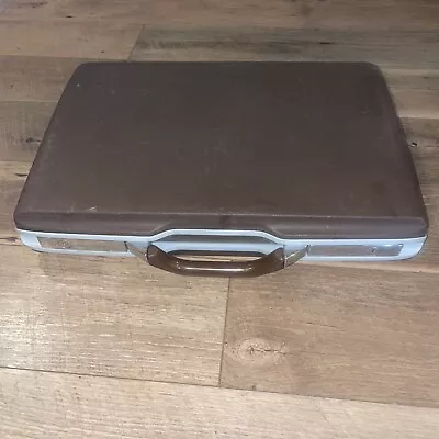 Vintage Slim Samsonite Tan Hard Shell Briefcase Attache Carry Case With KEY • $58