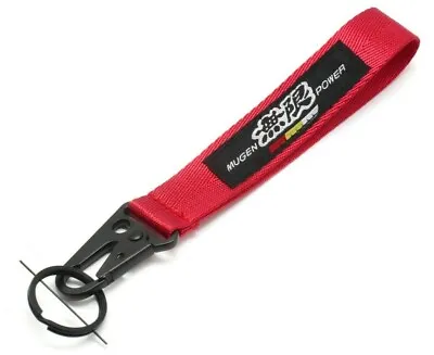 NEW MUGEN POWER RACING Red Wrist/Palm Racing Keychain Carabiner W/ Black Hook • $8