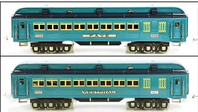 MTH Tinplate Blue Comet 4-Car Set Standard Gauge TT Blue W/Nickel Trim 10-1157 • $2499.99