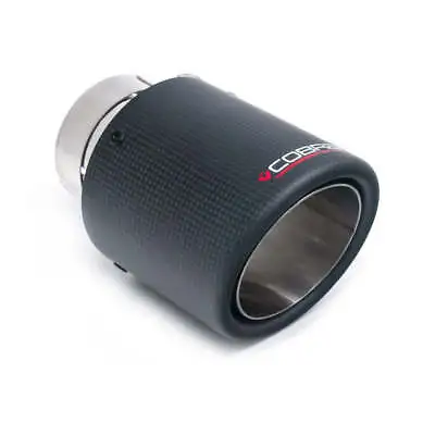 Cobra Sport Single 4  Inward Rolled Tip Carbon Fibre Exhaust Tailpipe Upgrade • £81