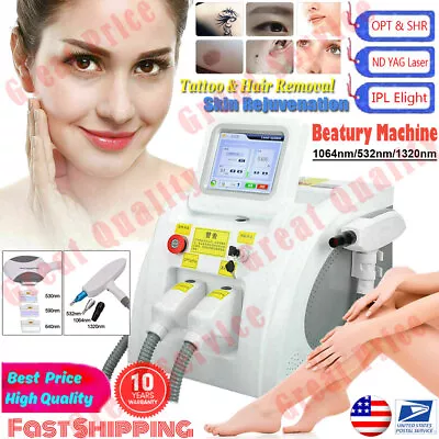 OPT ND YAG Laser Hair Removal 2 In 1 IPL Laser Tattoo Removal Laser Machine LAUS • $1117.55