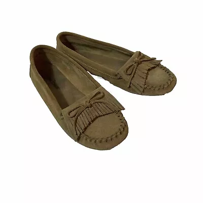 MINNETONKA Moccasins Women’s 8 Tan • $17