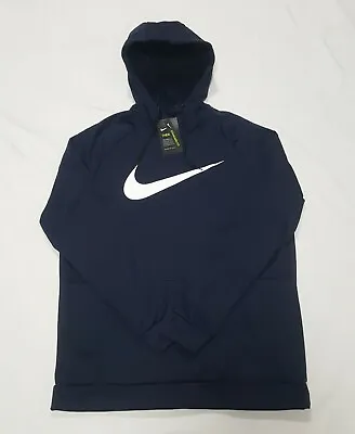 Nike Mens Sportswear Club Fleece Therma Navy-White  Warm Hoodie CU6238-451 • $39.99