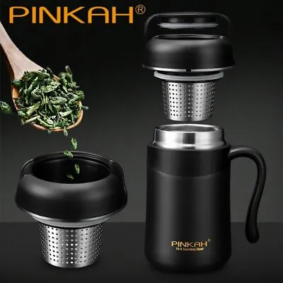 Thermos 380ml With Tea Infuser Coffee Filter Stainless Steel Vacuum Mug • $38.99