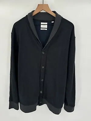 Billy Reid Cardigan Sweater Men's XXL Cotton Cashmere Shawl Collar Button-Up • $49.99