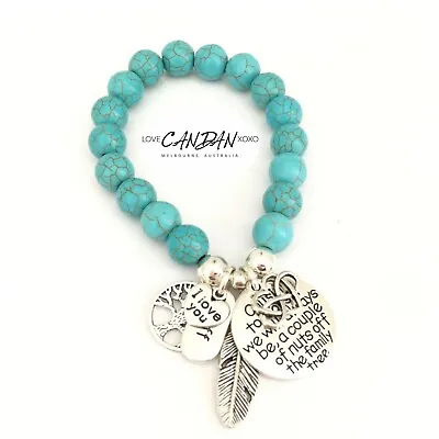 Cousin Family Gift Bff Friendship Gemstone Bracelet Infinity Tree Of Life Charms • $27.95