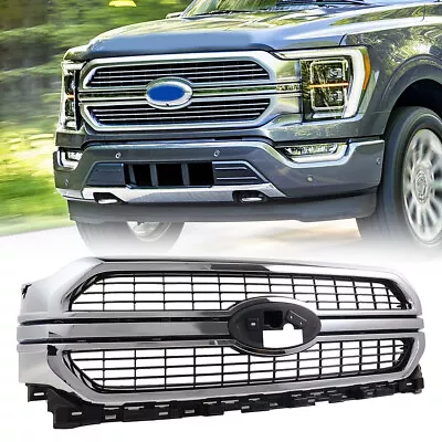 Front Bumper Grille Grill Chrome For Ford 2021 2022 2023 F-150 F150 Limited XLT • $419.66