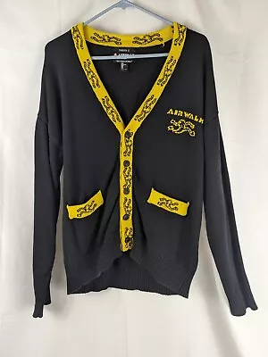 Airwalk X Forever 21 Sweater Mens M Cardigan Black & Yellow Skateboard Wear • $23.97