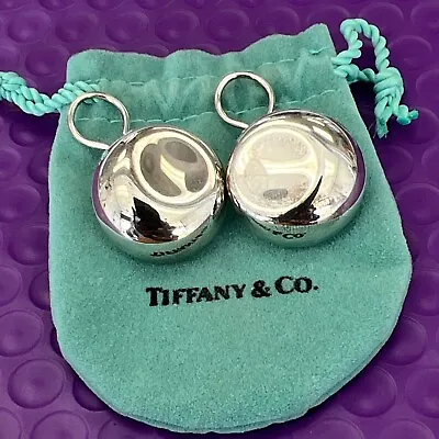 ❤️ TIFFANY & CO. Elsa Peretti Silver 925 Large Round Clip On Earrings (0101) • $161.99