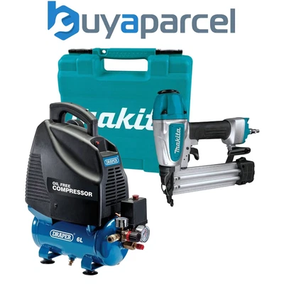 £251.45 • Buy Makita AF506 18g Gauge Brad Air Pin Nailer In Case + 6l Air Compressor 116psi 8b
