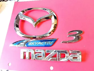 04-09 Mazda 3 Skyactiv Sedan Rear Trunk Gate Emblem Badge Set Symbol  BN8V-51730 • $17.49