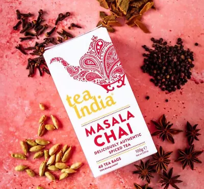 ☕Tea India Masala Chai Teabags X40 (Warming Up Improves Digestion & Metabolism) • $4.97