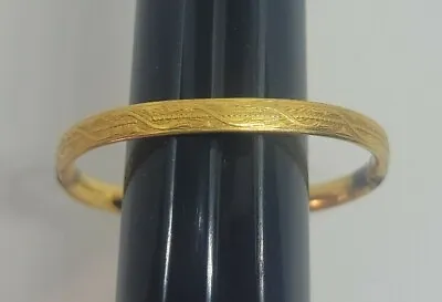 Vintage HFB 12k Gold Filled Etched Child Bangle Bracelet • $24.99