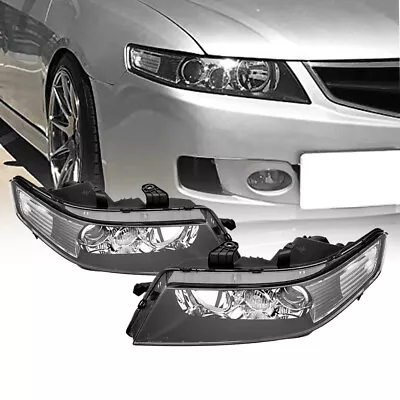 Headlights Projector Headlamps Factory Style Black Pair For 2004-2007 Acura TSX • $134.36