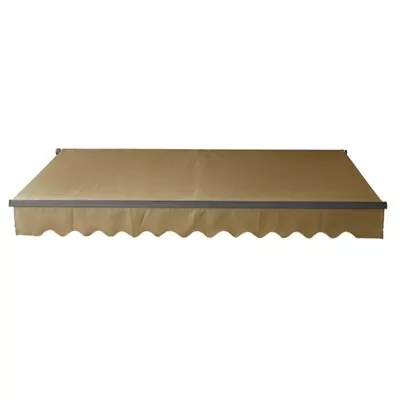 Electric Retractable Patio Awning Canopy 13x10 Feet Outdoor Sun Cover Shade Tan • $532.94