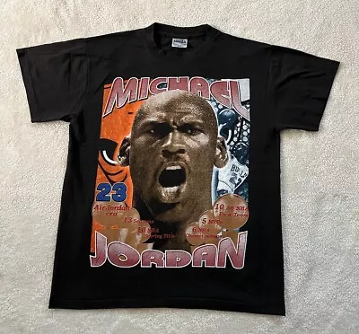 90s Chicago Bulls Farewell Michael Jordan Rap Tee Mens Size L • $89.99