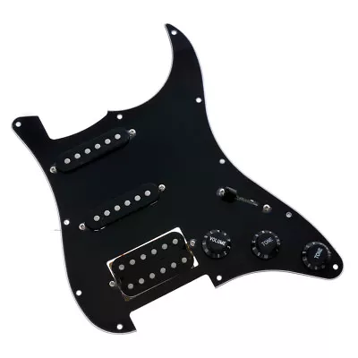 Guitar Loaded Prewired Pickguard For Fender Stratocaster Strat Parts HSS Black • $65.71