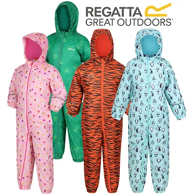 £16.99 • Buy Regatta Splat Waterproof Padded Fleece Lined All In One Snow Suit Boys Girls