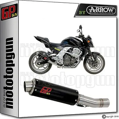 EXHAUST GP GUN By ARROW STEEL BLACK KAWASAKI Z-750 Z750 2007 07 2008 08 2009 09 • $288.17