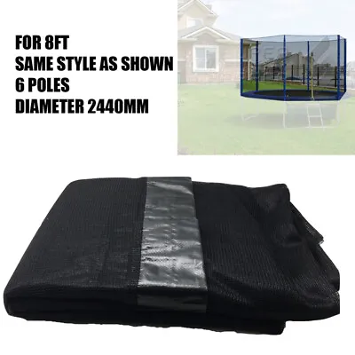 Replacement Safety Net Enclosure 6 Poles For 8Ft Round Trampoline • $39