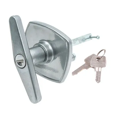 Garage Door Spares Birtley - Silver Finish `T` Handle (Rear Fix)  • £24.95