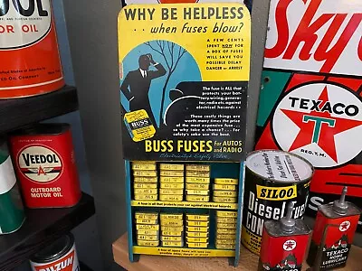 Vintage 1950s BUSS FUSES AUTO DISPLAY W/ 48 Individual FULL Fuse Packs~ ~ NICE!  • $375