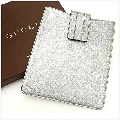 $503.31 • Buy Gucci IPad Case Guccissima Silver Woman Authentic Used Y798