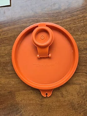 Vintage Tupperware Orange Canister Replacement Lid With Spout Pour 563-10 • $8