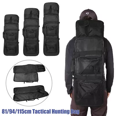 Waterproof Tactical Padded Carry Air Rifle Airsoft Double Hunting Gun Bag Case • £14.49