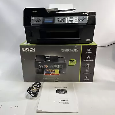Epson WorkForce 500 All In One Printer Scanner Copy Fax Tested Complete Unit • $149.98