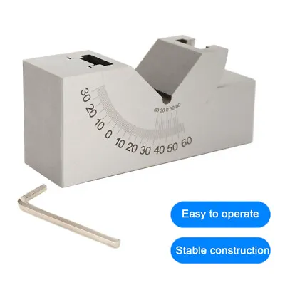 $29.10 • Buy Adjustable Angle Block Gauge V 0°-60° Precision Micro Parts For Milling Machine