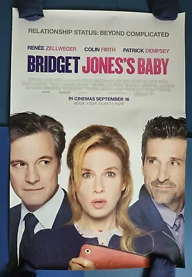 BRIDGET JONES'S BABY Original One Sheet Poster 2016  Renee Zellweger Colin Firth • £4.99