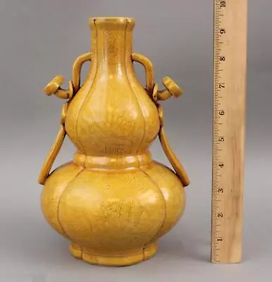 18thC Antique Chinese Porcelain Qing Dynasty YongZheng Mark Handled Gourd Vase • $0.99