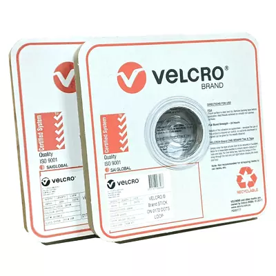 Velcro Stick-On Hook & Loop Dots White 22mm 900 Dots • $209.95