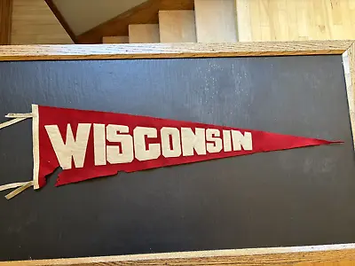 35” Vintage Wisconsin Pennant UW-Madison Badgers Stitched University • $19.99