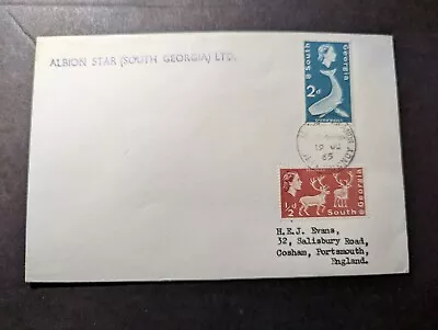 1965 Falkland Islands Cover South Georgia To Cosham Portsmouth England 6 Known • £356.22