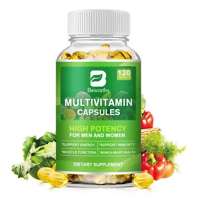 USA 120 Capsules Multi Vitamins & Minerals For Men Women - Vegan Immune Support • $10.97