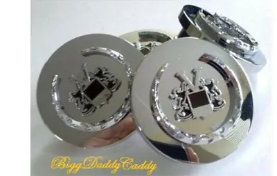 Cadillac CHROME VOGUE Wreath & Crest CENTER CAPS!! 2 5/8 INCHES!!! • $119.95