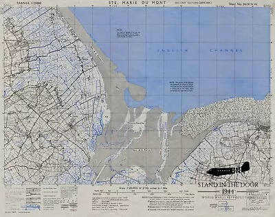 WW2 Normandy D-Day Map 3 Ste Marie Du Mont • $26