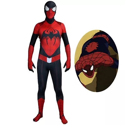 Ultimate Spider Man Batman Spider Man Cosplay Costume Bodysuit For Kid Men • $66.89