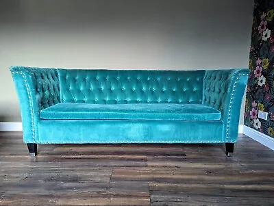 Teal Chesterfield Sofa 3 Seater • £120