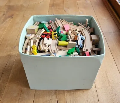 Large Heavy 11kg Box Of Brio & Ikea Style Trains Tracks Bridges And Much More • £54.95